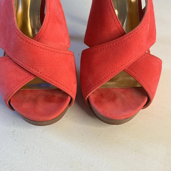 Coach Adelle Nubuck Suede Leather Y2K Heels Blossom Pink 4.5" Heel Women’s 8 - Picture 4 of 10